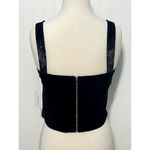 Good American The After Hours Cropped Velvet Bustier Black Women's Size 5 / 2X Photo 5