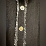 Karl Lagerfeld  Paris black grey collared tweed details button down shacket Photo 3