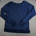 Athleta  Women’s Blue Long Sleeve Sunrise V-Neck Sweatshirt Photo 8