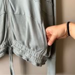 Free People Movement Trekking Out Zip Up Boho Athletic Hooded Sweatshirt Size S Blue Photo 6