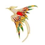 Multicolor Crystal Phoenix Brooch Pin Enamel Flying Beauty Bird Party New in bag Photo 4