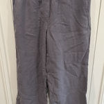 J Jill Linen Blend Pull On Pants Gray Cropped Beach Resort Boho Lagenlook Vacay Size undefined Photo 0