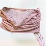 SheIn NWT light pink  mod strapless draped ruffle crop top size M Photo 2