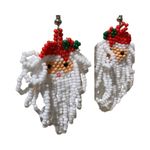 Host Pick 🤟🏻🤘🏻Beaded Jolly Saint Nick Earrings for Pierced Ears Red Photo 3