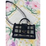 ZARA Black Clear Grid Handle Crossbody Bag Purse Chain Strap Small Photo 7