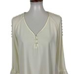 Black Swan  Ivory Blouse‎ Medium Long Sleeve NWT Romantic Cottagecore Photo 1