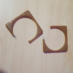 Rachel Comey 💕💕 Tuck Acrylic Square Hoop Earrings ~ Amber NWOT Photo 4