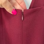 Dress the Population Alessia Wine Burgundy V-Neck Tie Waist Crepe Size XS NWT Photo 8