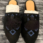 Soludos - Black and Blue Embroidered Women's Mules Photo 0