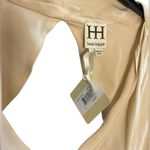 Haute Hippie  Cream Asymmetrical Blouse with Dress Shirt Collar Photo 2