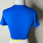 ZARA  Royal Blue Smooth Fabric Crop Top Photo 5