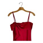 Hutch  Anthropologie Dress Women XS‎ Red Satin Bow Front Slip Midi NWT Party Photo 4