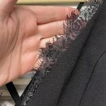 June & Hudson NWT Black Lace Trimmed Sleeveless Cropped Jumpsuit XS Photo 3