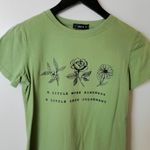 SheIn  Little More Kindness Less Judgement T Shirt Womens Green Extra Small XS Photo 7