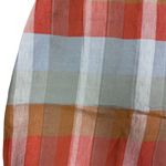 Madewell NWT Women's Sz 4 Single-Pleat Linen Mini Skirt Blue Orange Plaid Preppy Photo 4