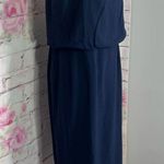 Dress the Population  NWOT Alondra Blouson Sheath Dress in midnight blue Photo 0