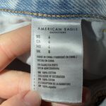 American Eagle  High Rise Mom Shorts Size 4 Light Wash Distressed Denim Photo 5