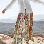 Johnny Was multi colored Rachel wide leg pants size XS Photo 0