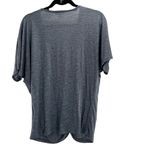 Juicy Couture Womens PlungeV Neck Lightweight Short Sleeve Heather Gray Top Med Photo 4