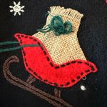 Talbots  Wool Christmas Button Down Vest Vintage Sleigh Snow Winter Deer Size XL Photo 5