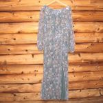 Mac Duggal 93750 Embellished Illusion Long Sleeve Faux Wrap Gown Gray-Green 10 Photo 5