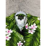 Kahulana Hawaii Women Sleeveless Aloha Shirt Tropical Floral Green Button Top L Size L Photo 6