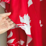 Chelsea28  Floral Ruffle Halter Dress with Slit, Red/White, Tropical, Size XS Photo 9