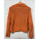 Free People Sweater Womens XS Orange Dolman Chunky Knit My Only Sunshine Photo 3