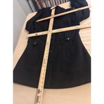 Cato  Pea Coat Womens M Black Blended Wool 4 Button Front Long Sleeve Studded Photo 14