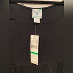 NWT Perfectly Palm Size L Black Flowy Pom Pom Sleeve Pullover Sundress Coverup Size L Photo 5