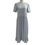 Clad & Cloth  Light Blue Midi The Bonnie Dress Size S | 40-11 Photo 1