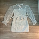 Missguided  White Long Sleeve Dress with Sheer Details Photo 2