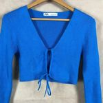 ZARA Blue Shrug Size Large Photo 5