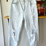 Wild Fable Light Wash Distressed Highest Rise Mom Straight Leg Jeans Size 10 Photo 0