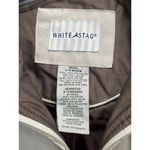 White Stag Cream/Brown Zip Up Quilted Jacket Logo Size M (8-10) Lined Pockets Photo 2