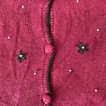 Classic Elements NWOT vintage  burgundy embroidered floral bead vest S dead stock Photo 7