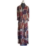 Skies Are Blue Womens Dress Size XS Button Front Patchwork Maxi Prairie Hippie Photo 1