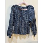 Rails Indi Print Cotton Balloon Sleeve Top in Midnight Dahlia Popover Size M Photo 9