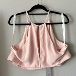Azazie NWT  BLUSHING PINK CHIFFON CROPPED TOP SIZE XL Photo 3