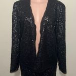 Talbots  Silk & sequin black grace fit suit jacket & skirt woman size 10 Photo 1