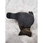 Free People Huffman Buckle Black & Gold Leather Wedges Size 7 Photo 6