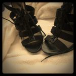 Apt. 9  Black Strappy Tie Up Heels sz 7 Photo 1