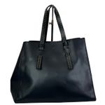 Abellucci Milan Italy Genuine Leather Gold Studded Black Bag $425 Photo 1