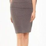 Betsy and Adam AURORA" METALLIC KNIT DRAPE Taupe/Silver DRESS Photo 2