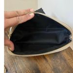 Stackers Taupe Faux Leather 2 Zipper Compartments Cosmetic Makeup Travel Bag Photo 8