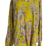 Tolani NEW  Collection Size Medium  Top Blouse Pleated Colorful Long Sleeve Photo 0