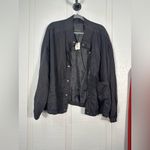 Sanctuary Black Oversized Long Sleeve Zip up Jacket Size 3X NWT Photo 1