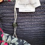 Lovers + Friends Pearl Puff Sleeve Crop Top Off Shoulder Blue Multi Floral Small Photo 4