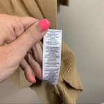 Michael Kors Michael  Tan Knit Sweater Dress Gold Zipper Detail Long Sleeve Photo 4