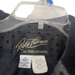 Rickie Freeman Vintage 90s Women's Size 12 Large Wool Blend Polka Dot Blazer Black Photo 3